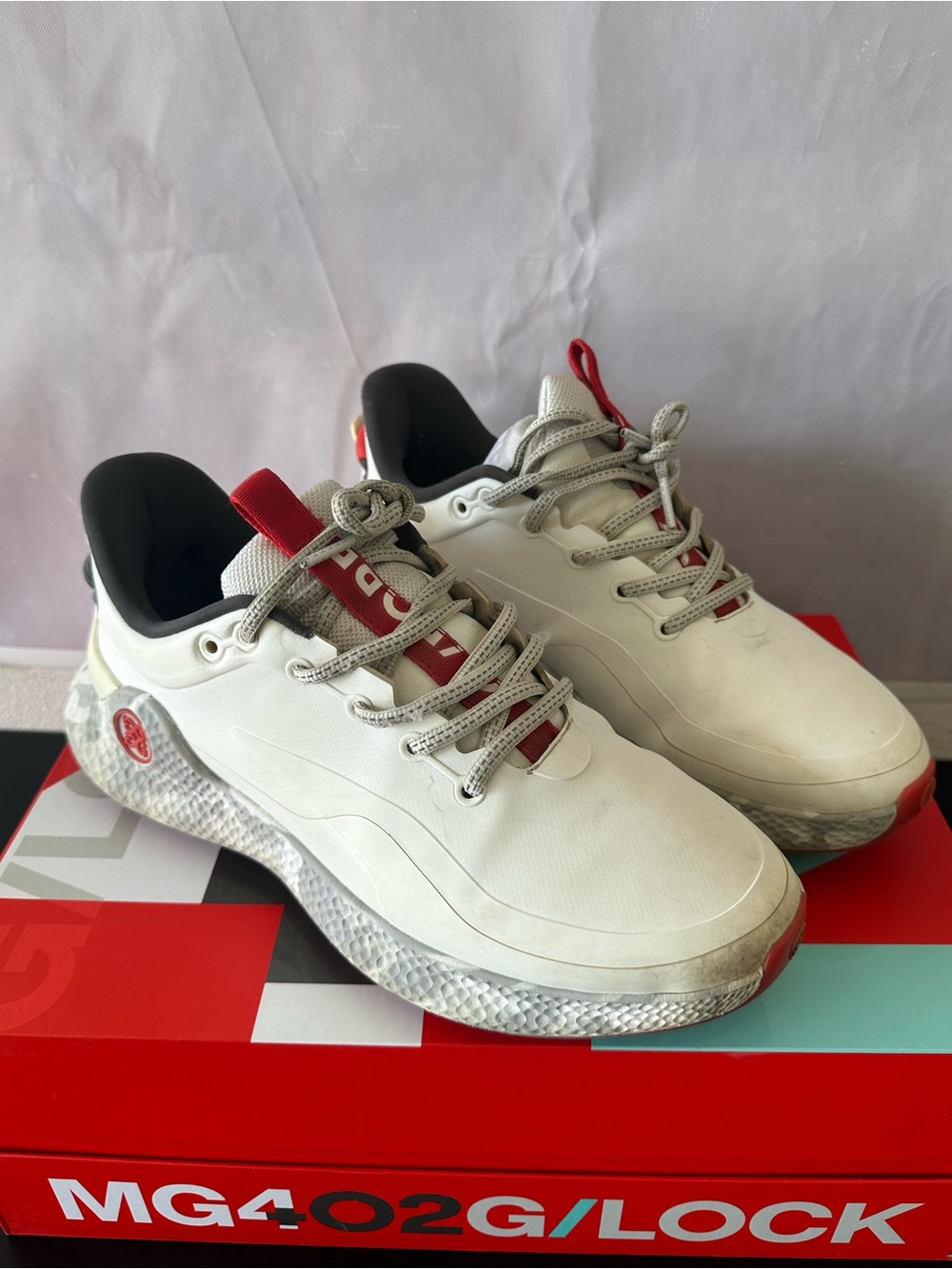 The G/FORE Men's MG4+ O2 G/Lock Camo Mid Sole Golf Shoe Size 8